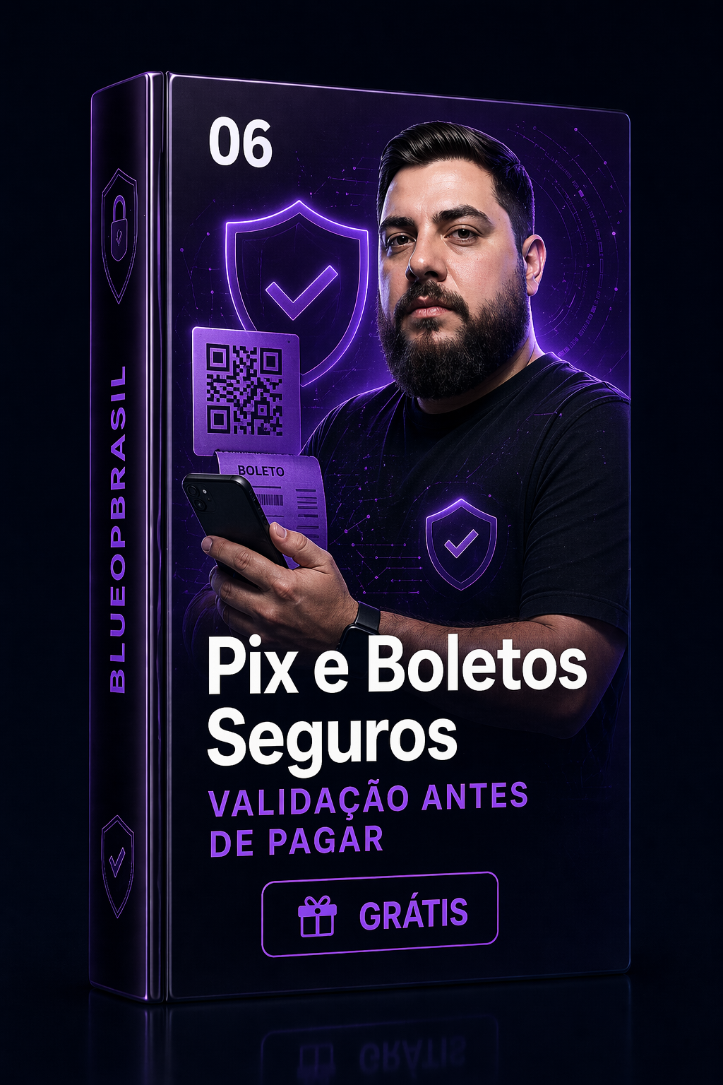 Capa do material gratuito Pix e Boletos Seguros
